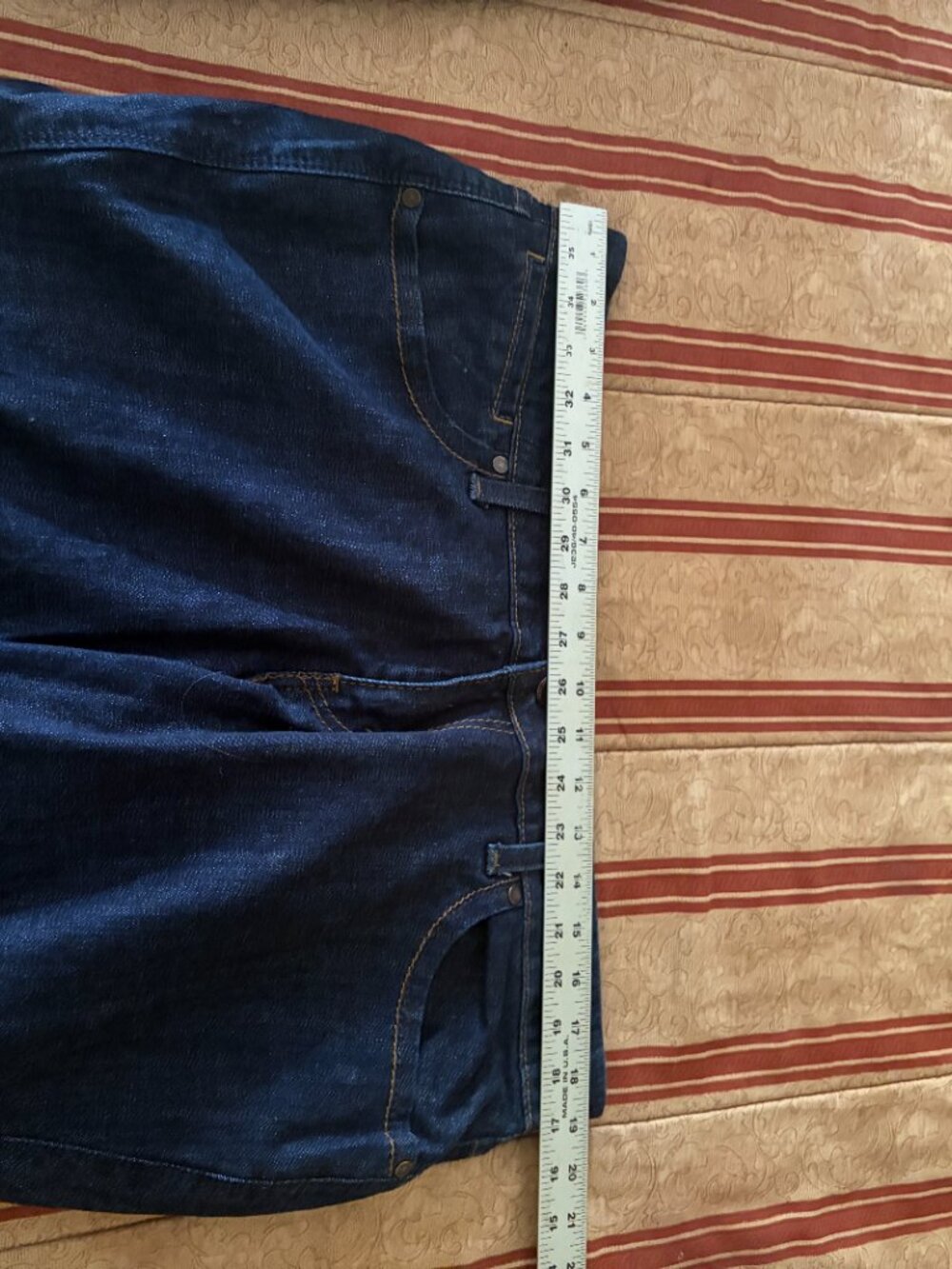 Levi's 542 Flare Jeans 18W Medium Dark Wash Stretch Denim Flap Pocket Y2K - Picture 10 of 10